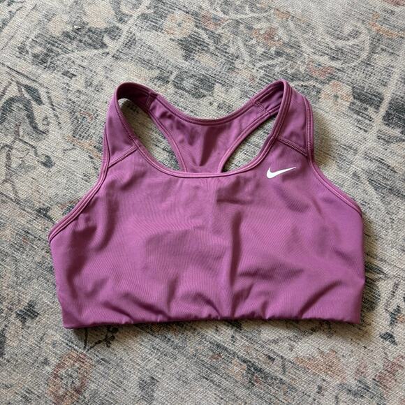 Nike Sports Bra Classic Logo Purple M - Picture 1 of 3